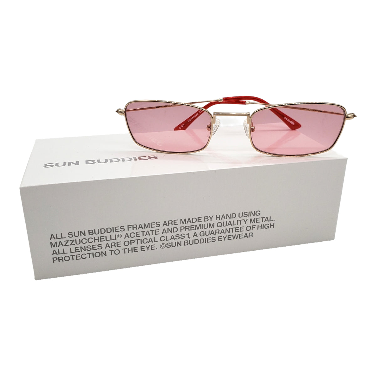 Sun Buddies E-40 Style Gold / Twizzles Red Sunglasses