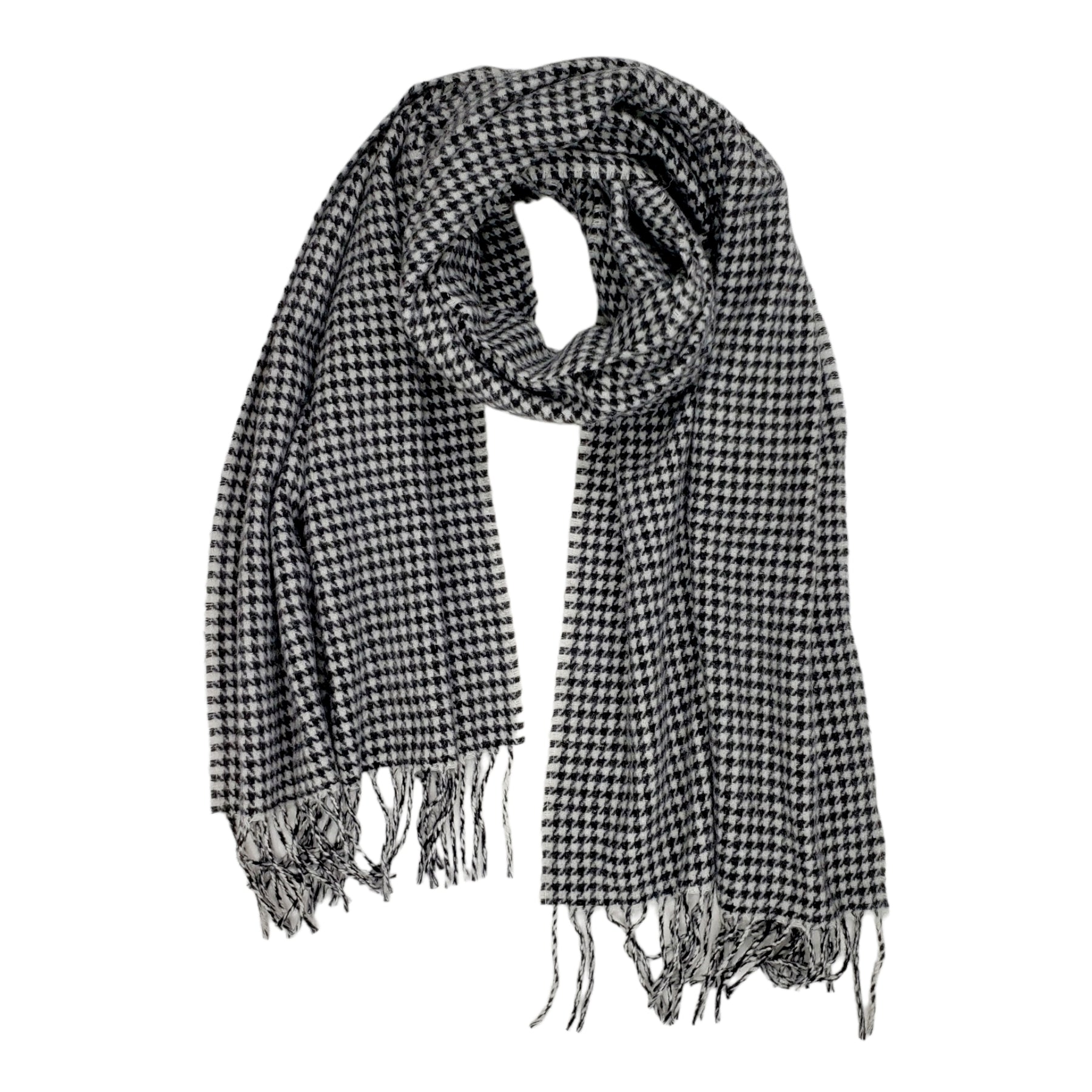 Hush Black/White Houndstooth Scarf