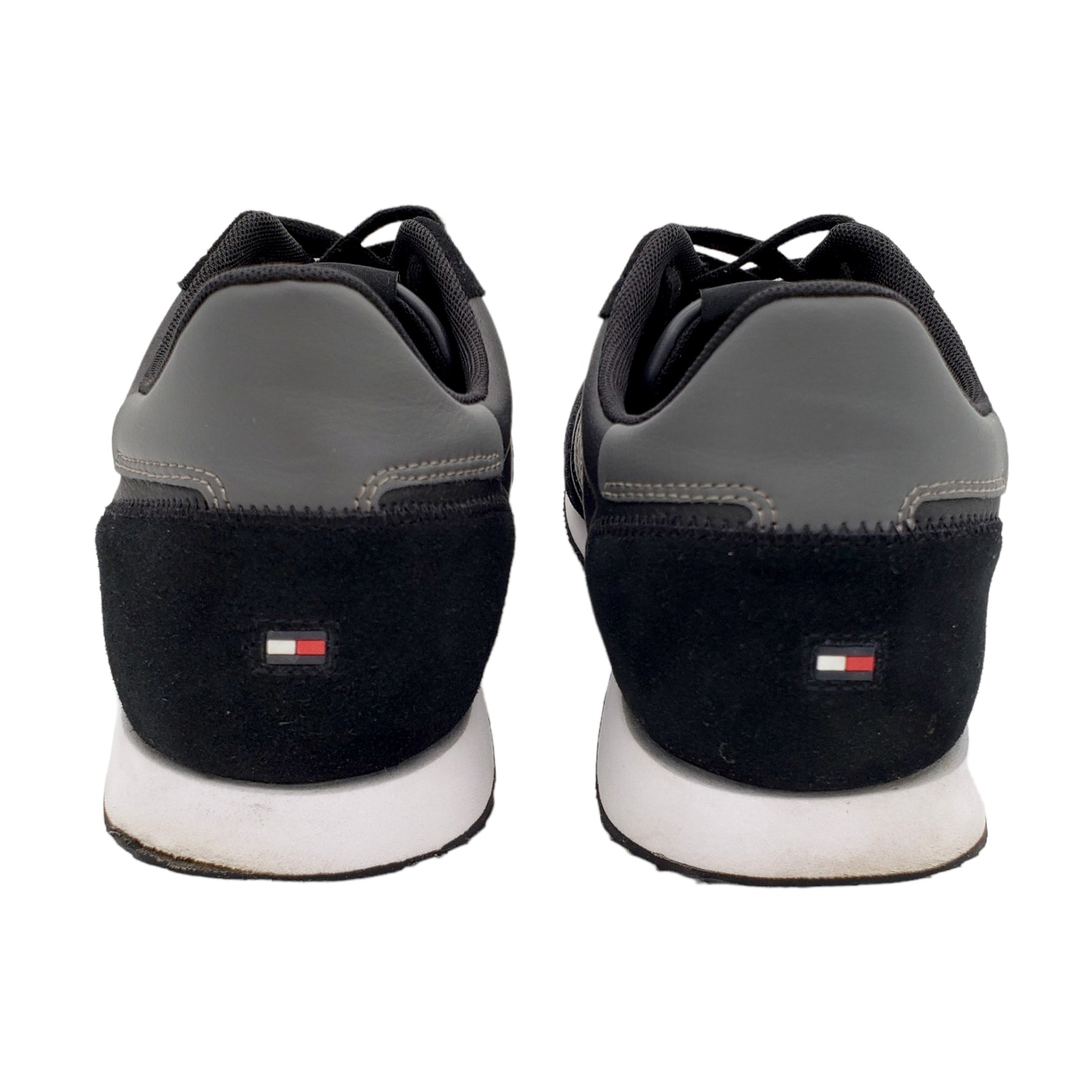 Tommy Hilfiger Black Leather & Suede Trainers