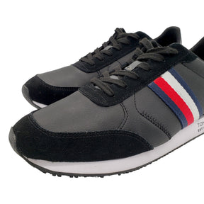 Tommy Hilfiger Black Leather & Suede Trainers