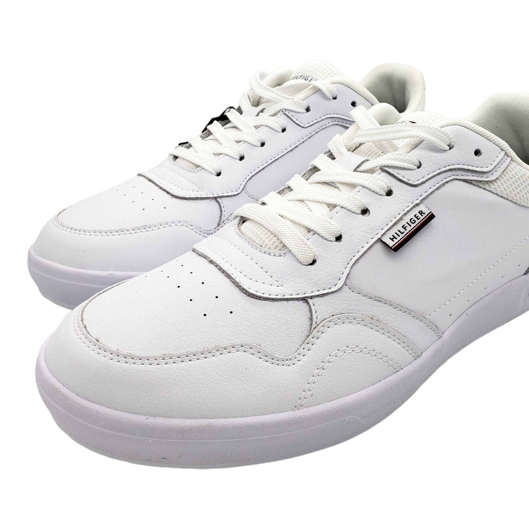Tommy Hilfiger White Leather Cupsole Trainers