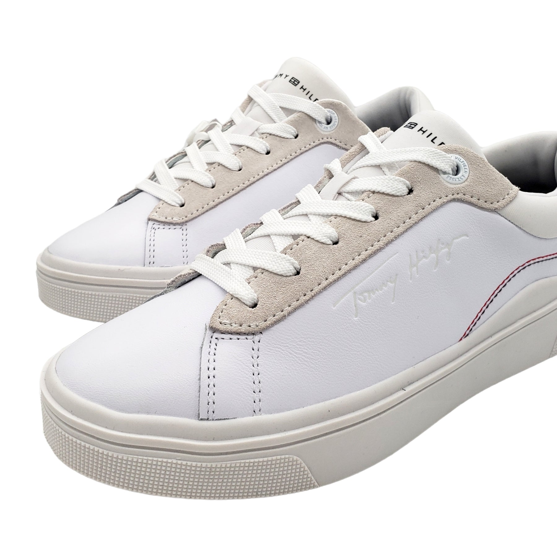 Tommy Hilfiger White Elevated Cupsole Sneaker