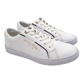 Tommy Hilfiger White Leather Signature Trainer