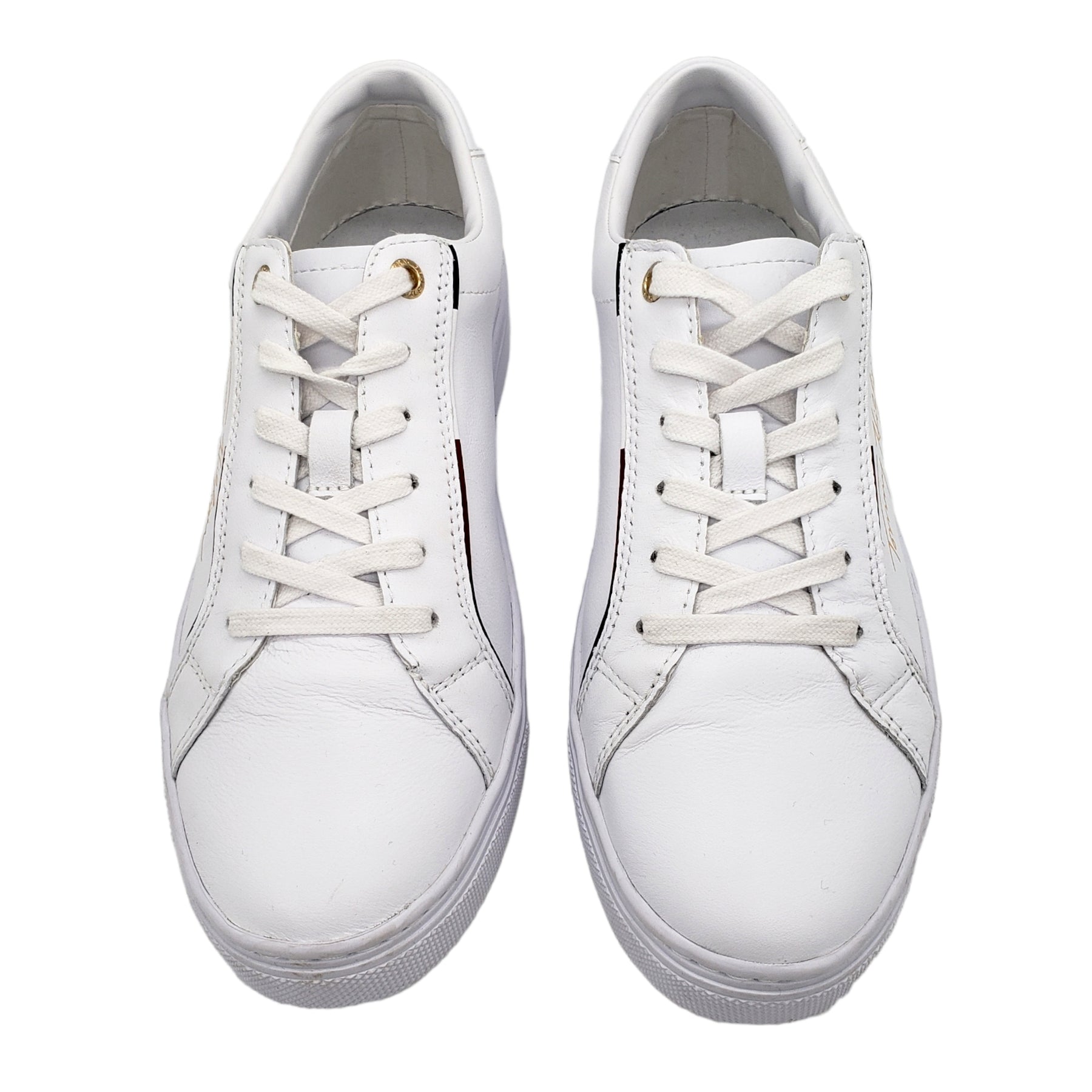 Tommy Hilfiger White Leather Signature Trainer