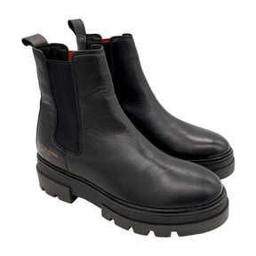Tommy Black Chunky Chelsea Boots Shop from Crisis Online