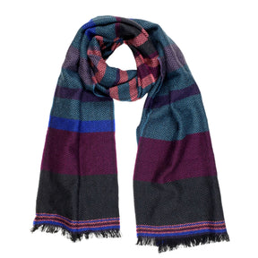 Paul Smith Green/Multi Herringbone Scarf