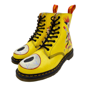 Dr. Martens X Gary Baseman Yellow Boots