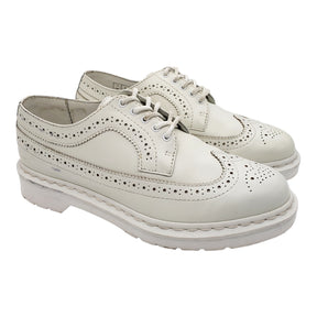 Dr. Martens White Brogue Shoes