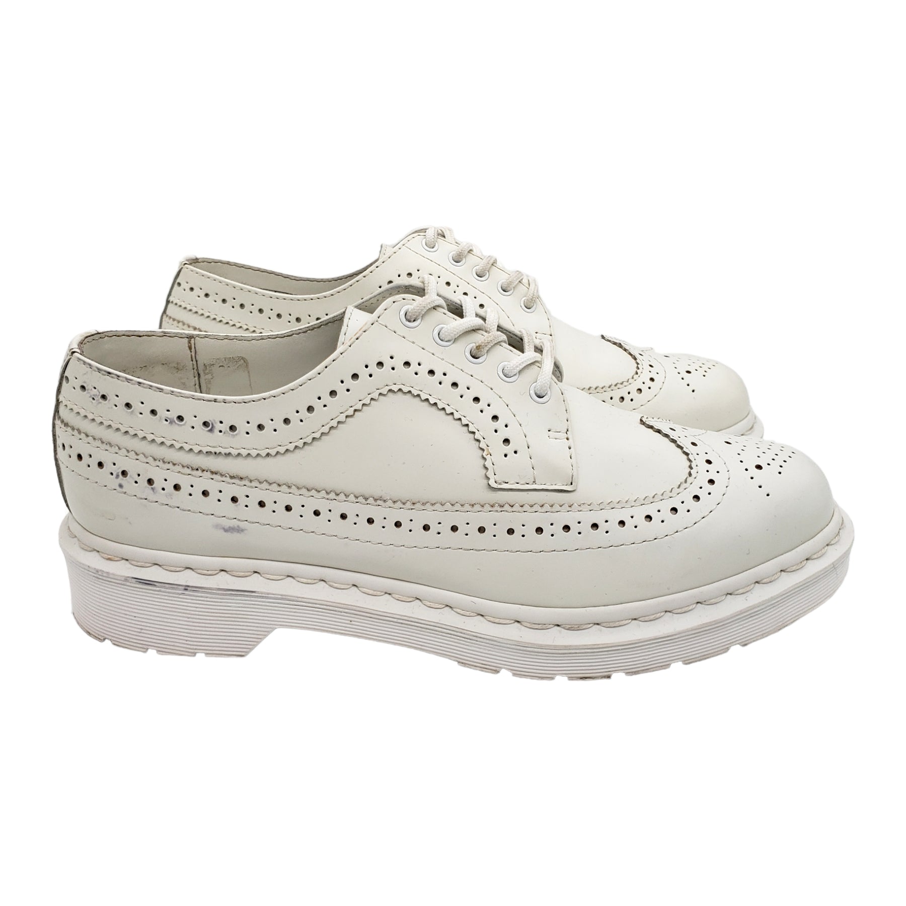 Dr. Martens White Brogue Shoes