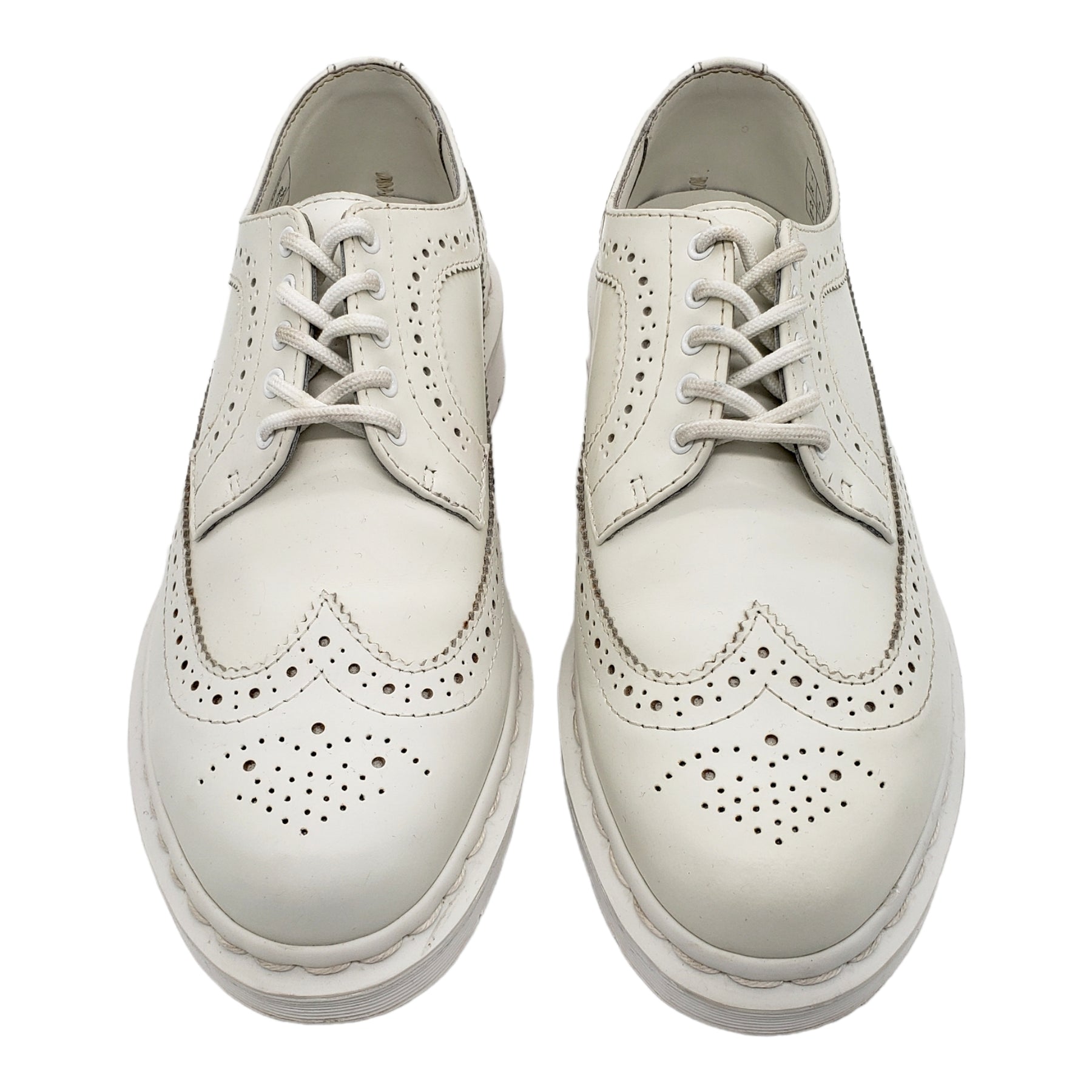 Dr. Martens White Brogue Shoes