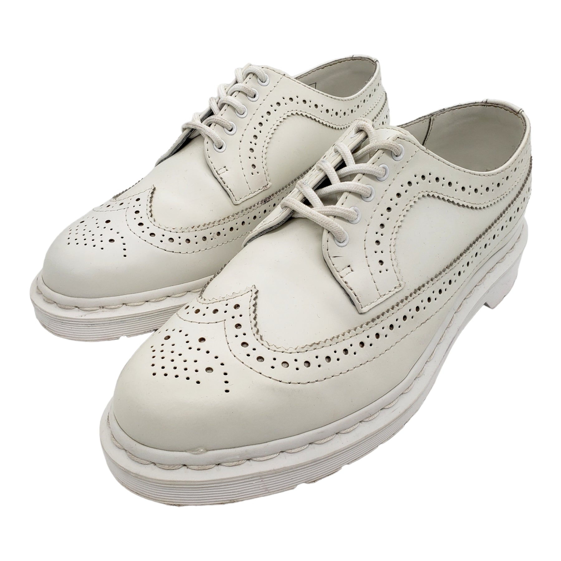 Dr. Martens White Brogue Shoes