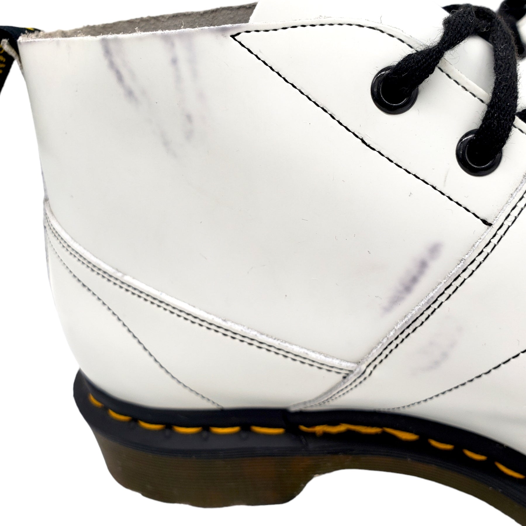 Dr. Martens White Ankle Boots