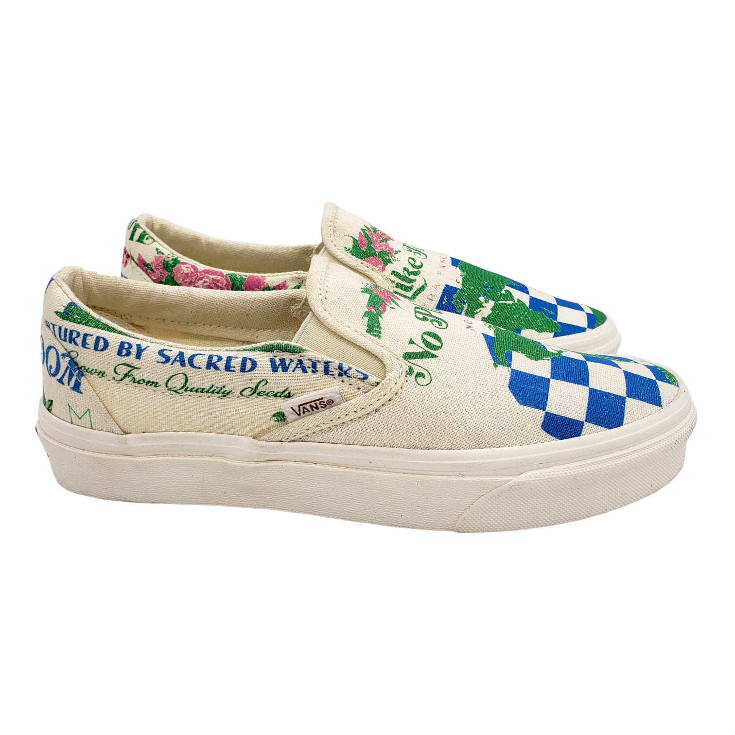 Vans Eco Theory White Slip On Canvas Trainers