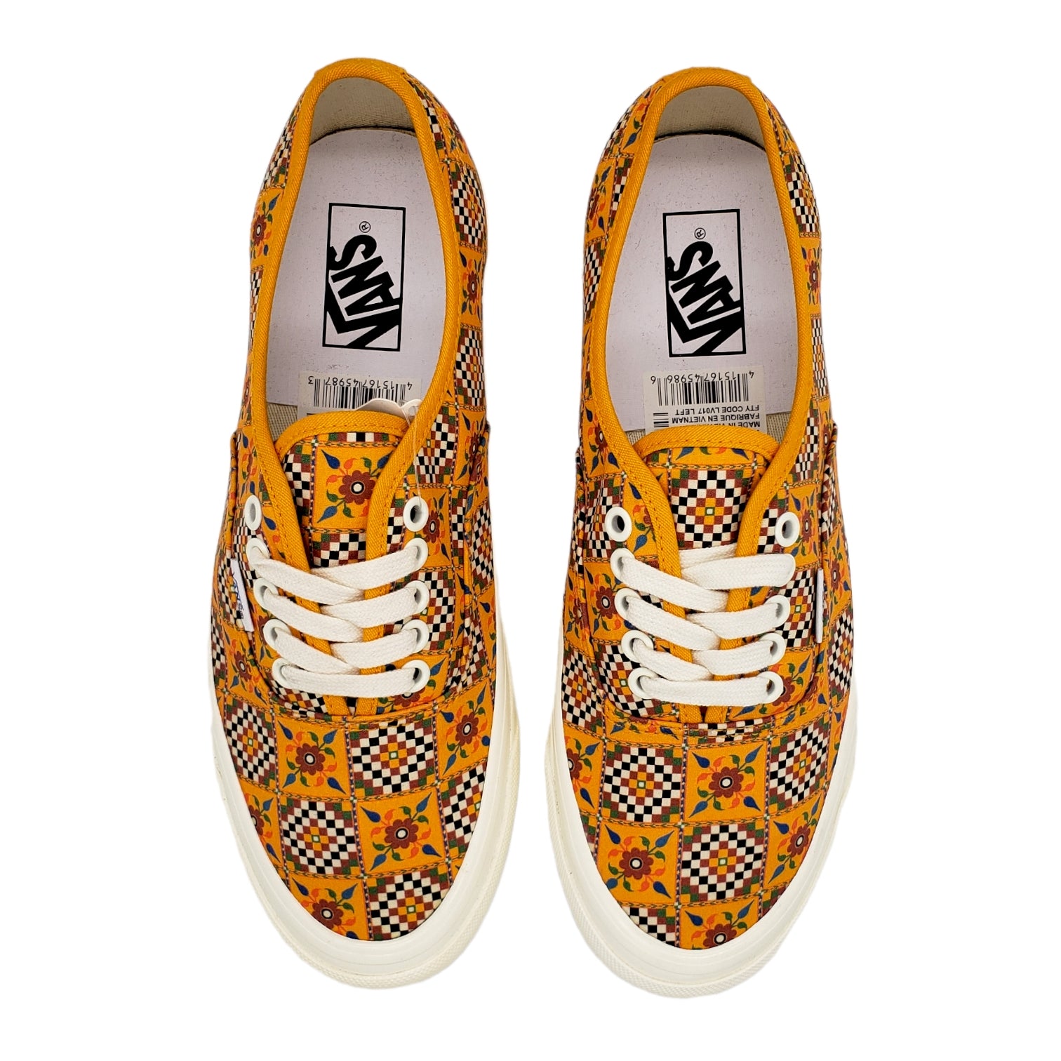 Vans Yellow Floral Checked Board Trainers