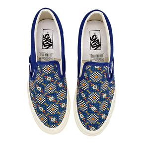 Vans Blue Floral Checked Slip On Trainers