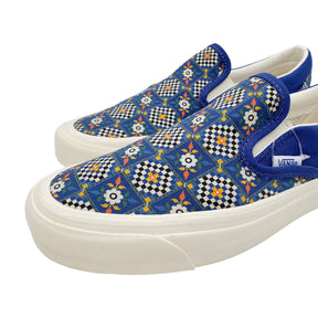 Vans Blue Floral Checked Slip On Trainers