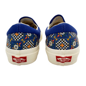 Vans Blue Floral Checked Slip On Trainers