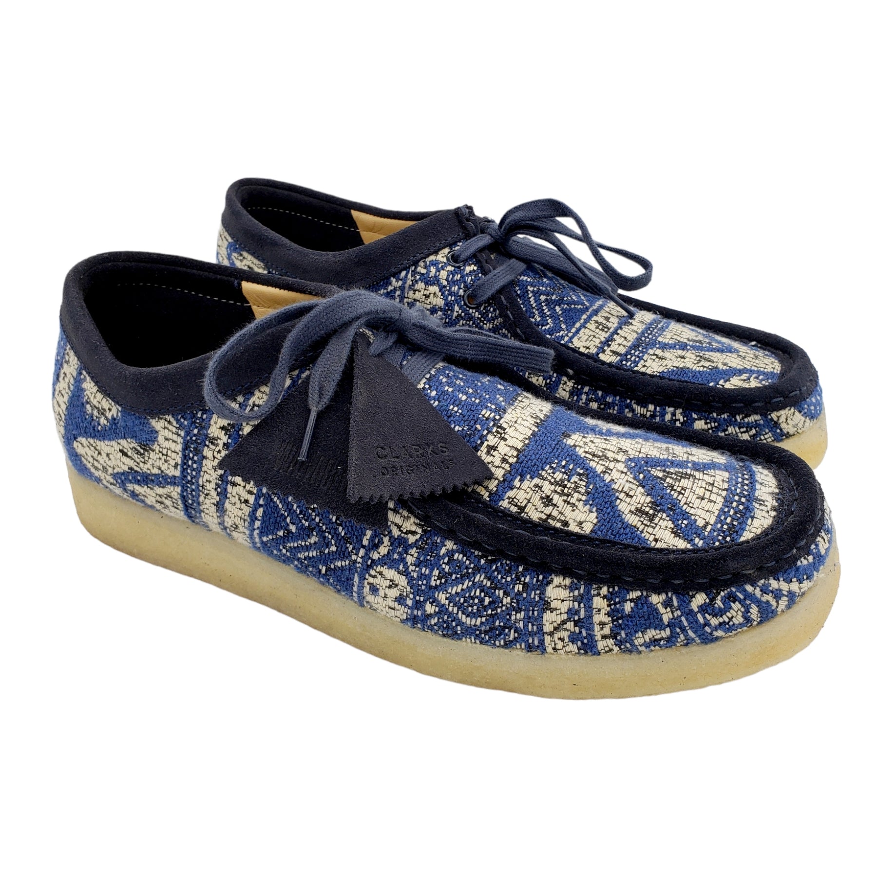 Wallabies Blue Tapestry Boots | Shop from Online