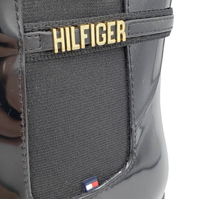 Tommy Hilfiger Black Patent Wellies