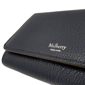 Mulberry Navy Continental Leather French Purse