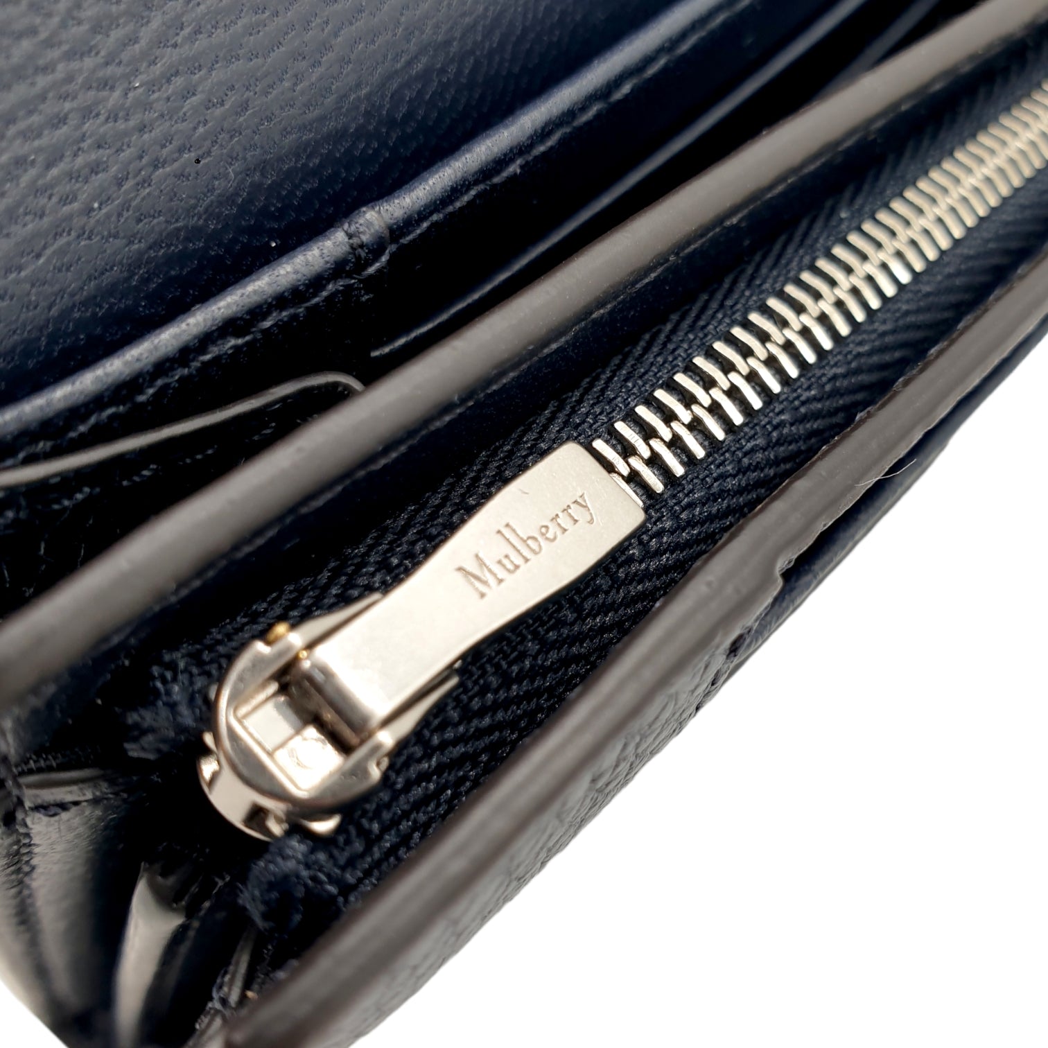 Mulberry Navy Continental Leather French Purse