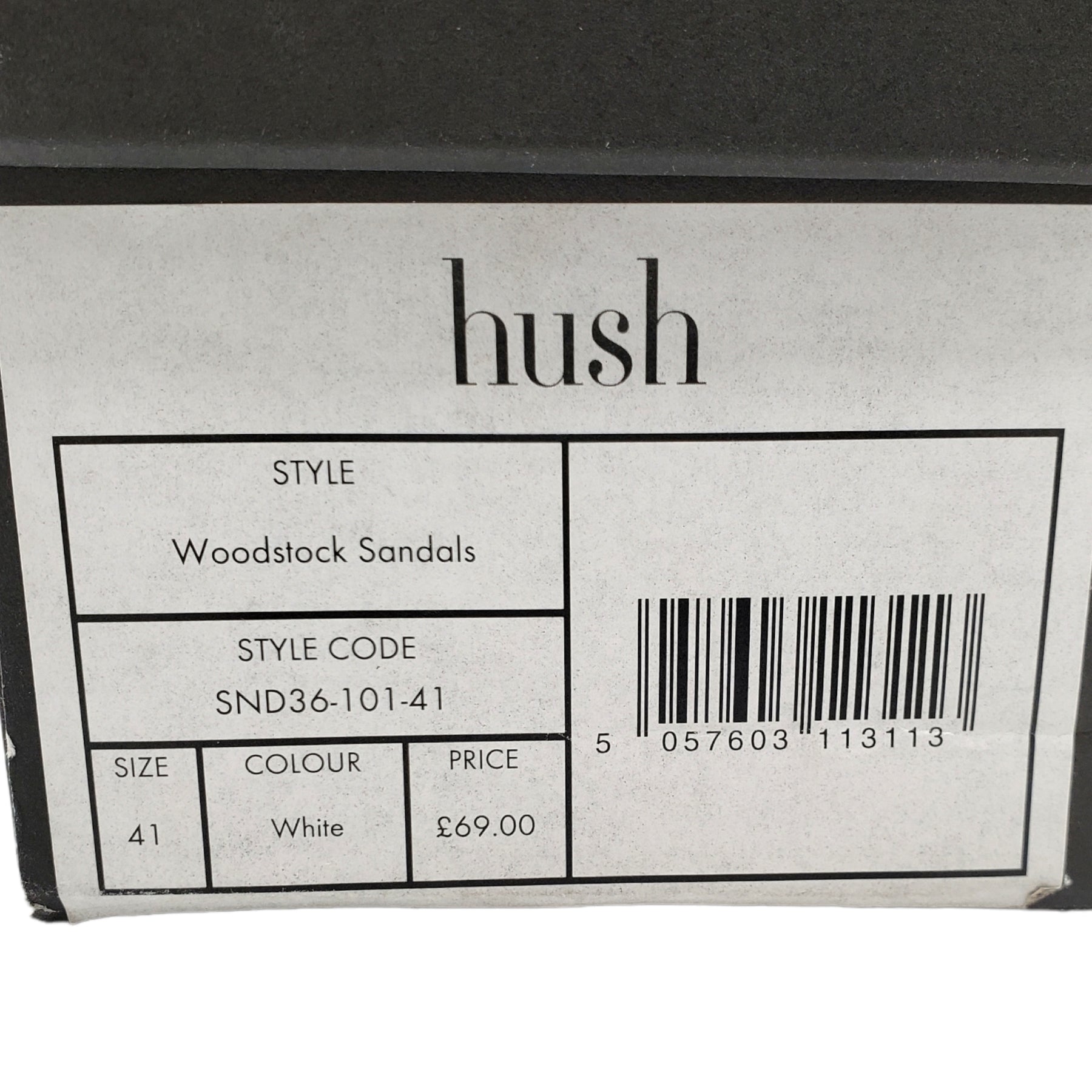 Hush White Woodstock Sandals
