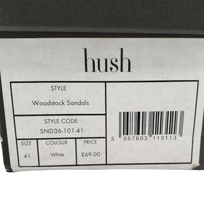 Hush White Woodstock Sandals