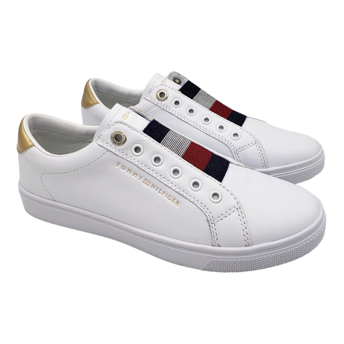 Tommy hilfiger white sales slip on shoes