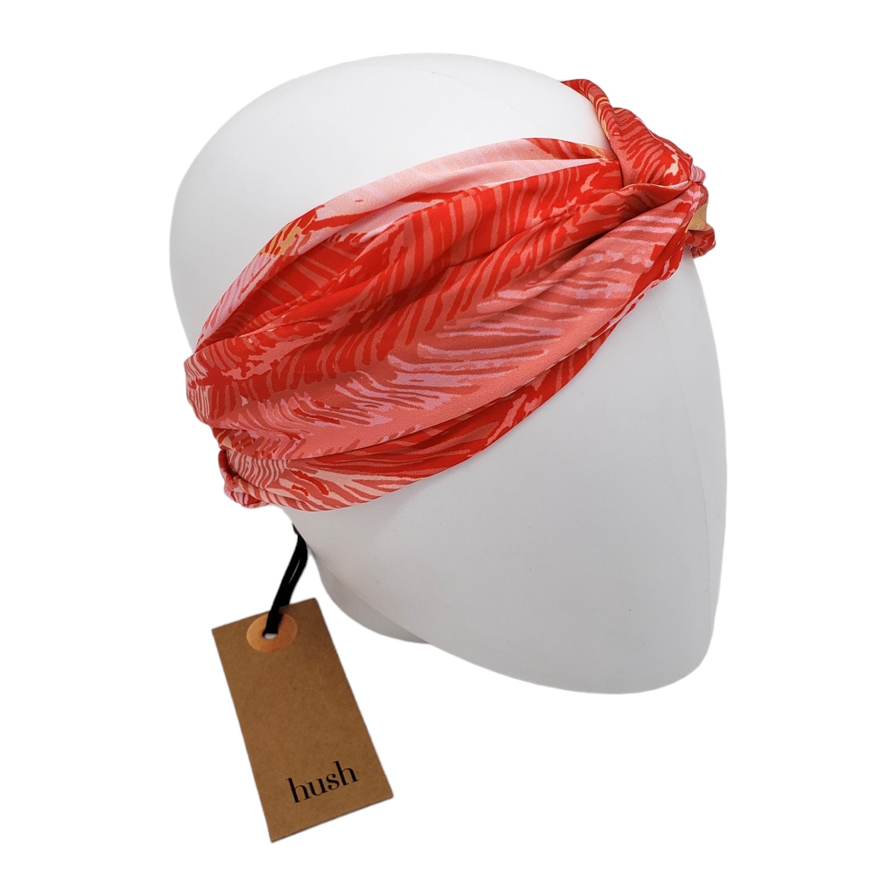 Hush Red Feather Print Head Band