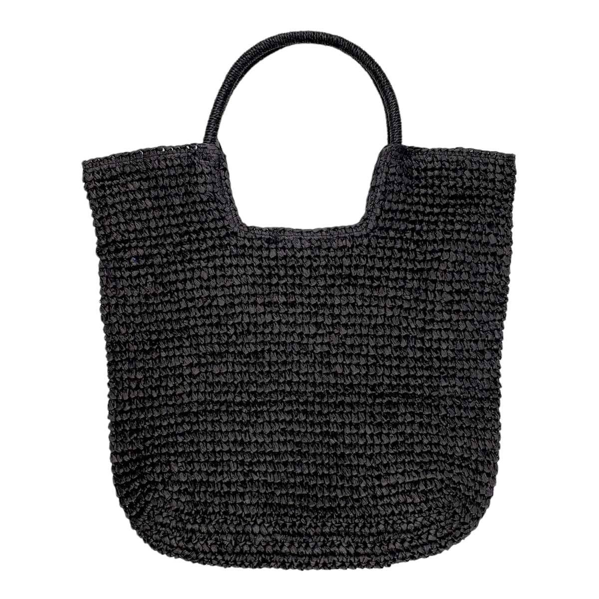 Hush Black Raffia Miami Tote Bag