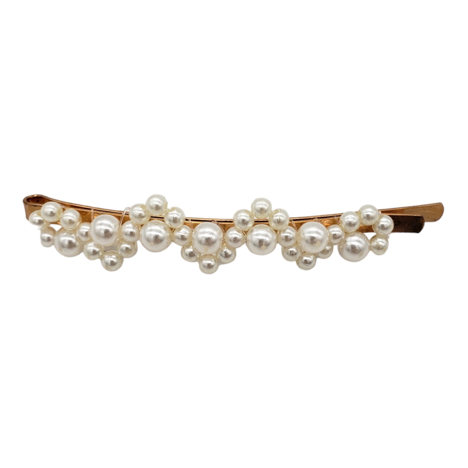 Set of 4 Pearl & Gold Hairclips