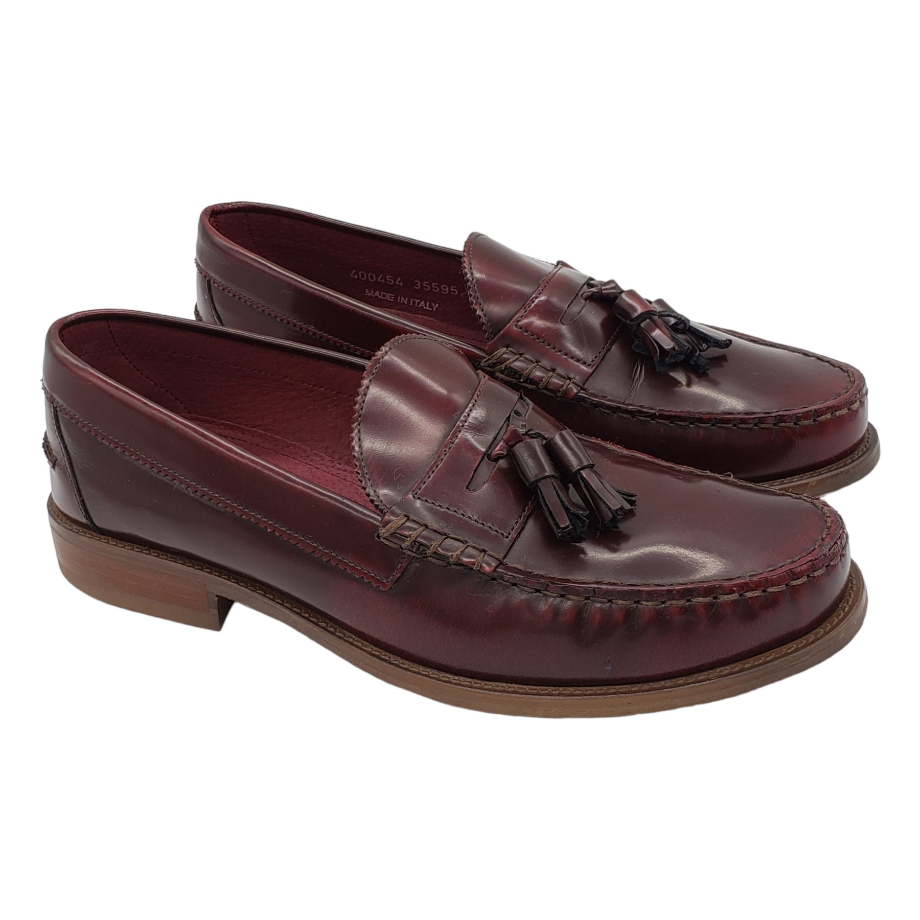 Ask The Missus Maroon Tasselled Loafer