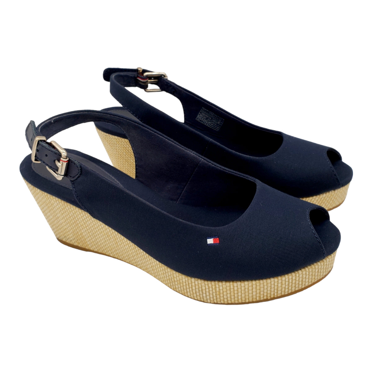 Tommy Hilfiger Navy Blue Sling Back Wedges