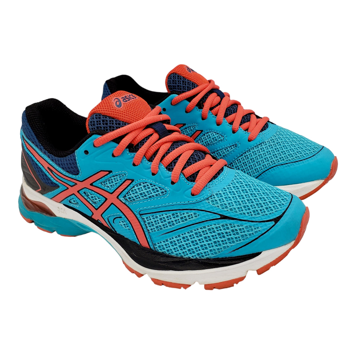 Asics Turquoise/Red Teen Running Shoe