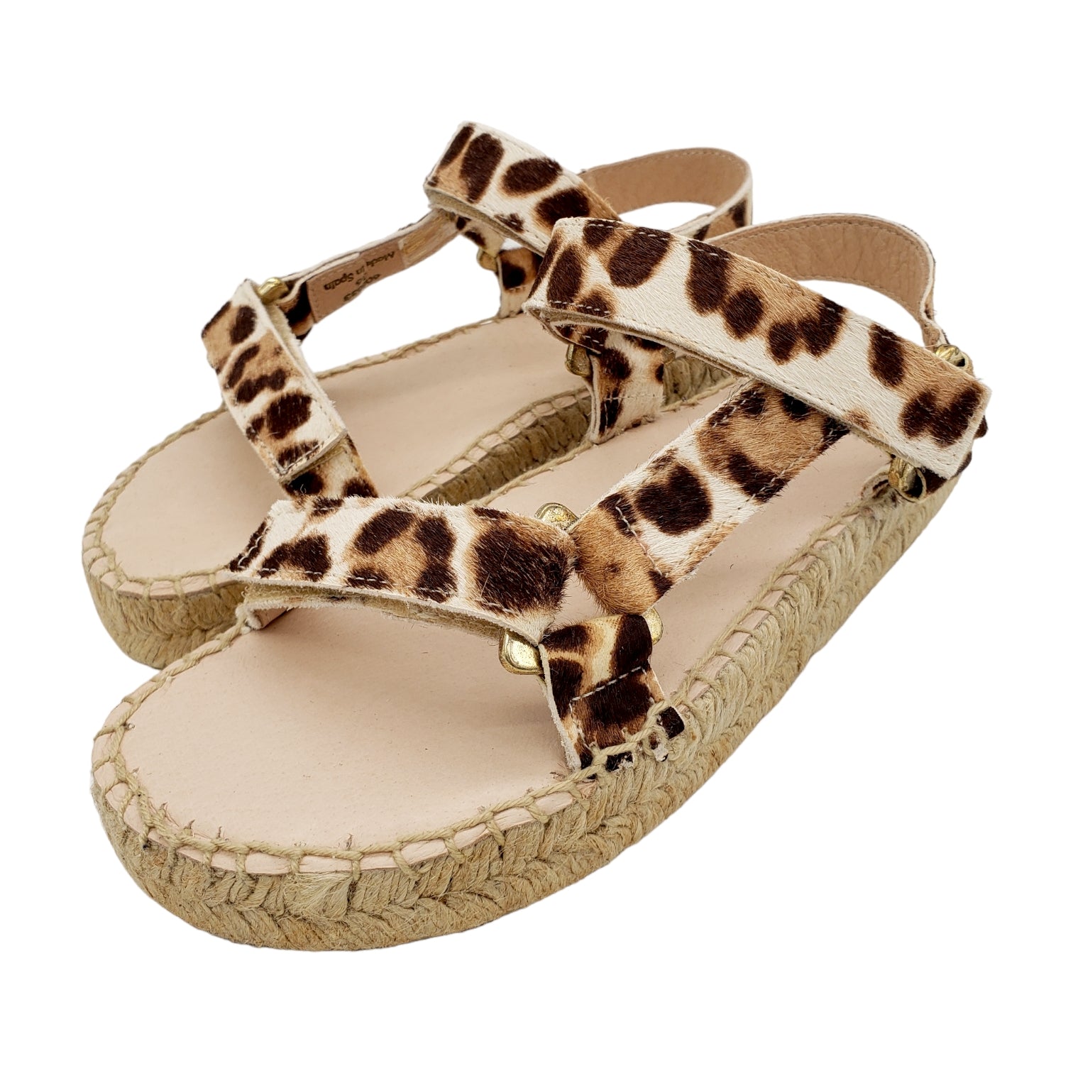 Hush Cream Leopard Foxhill Sandals