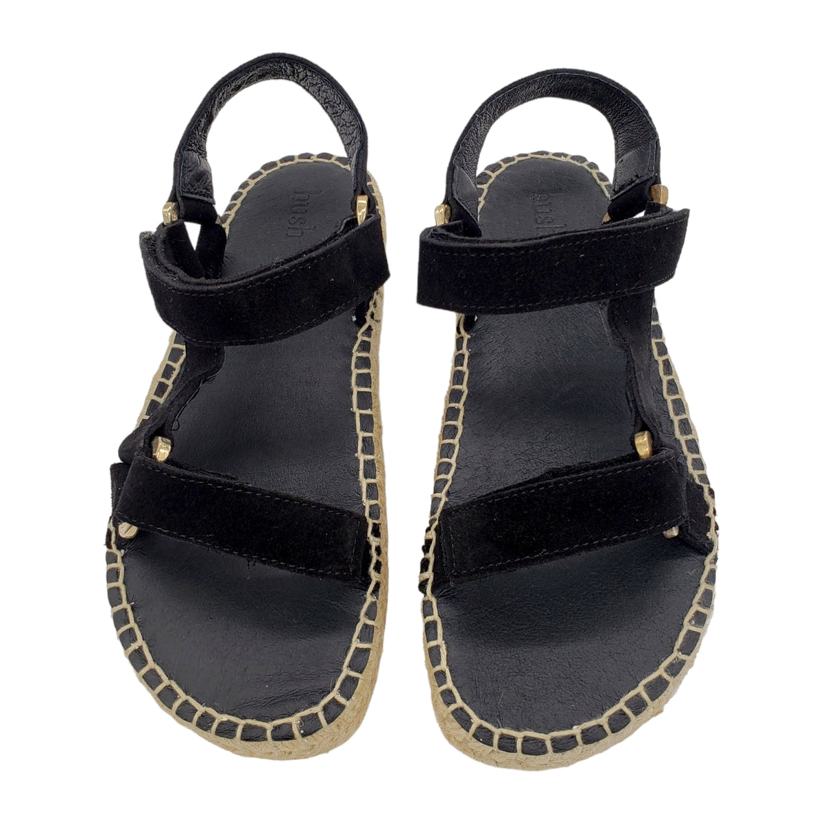 Hush Black Suede Foxhill Sandals