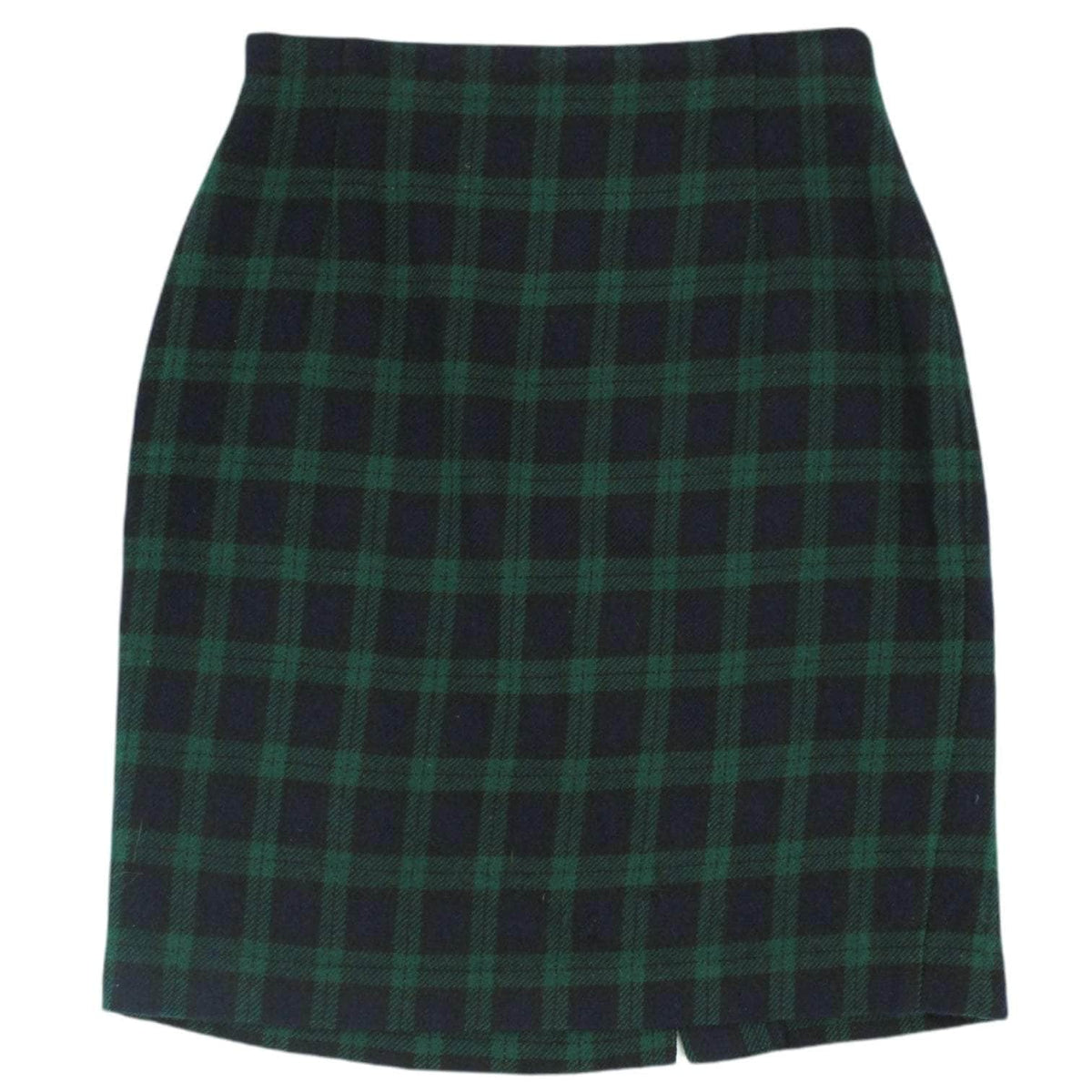 Vintage St Michael Navy & Green Check Mini Skirt