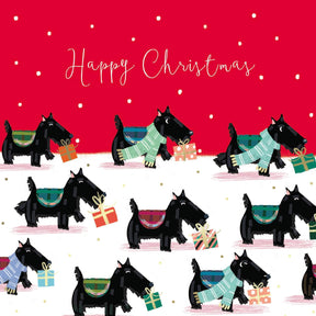 Walking Scotties Christmas Cards - Pack of 10