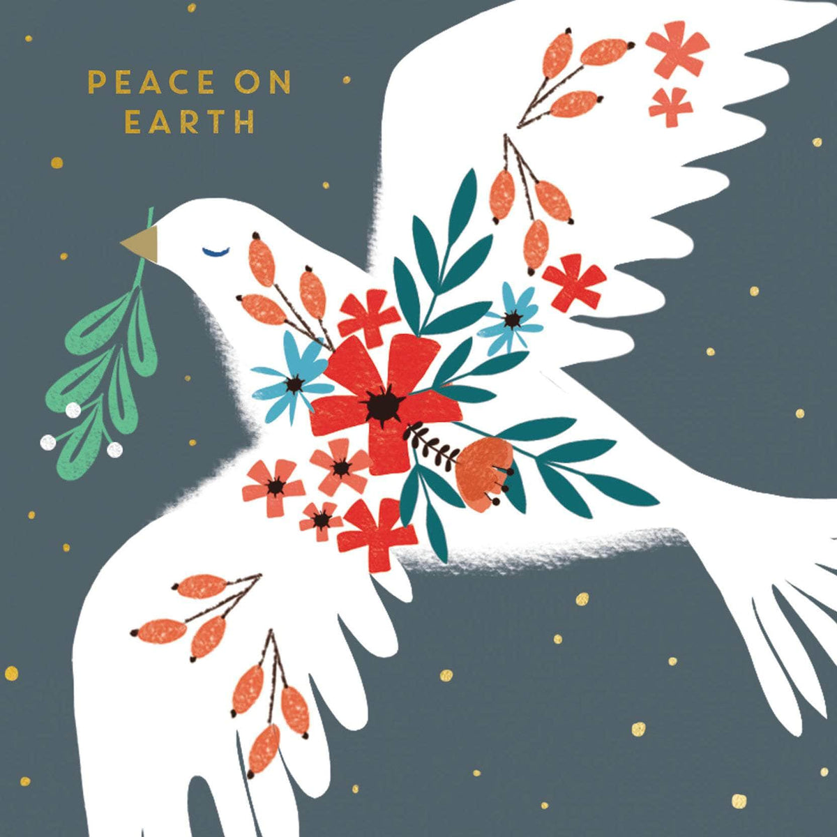 Floral Dove Christmas Cards - Pack of 10