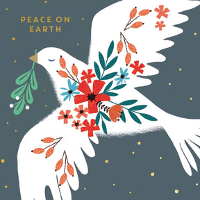 Floral Dove Christmas Cards - Pack of 10