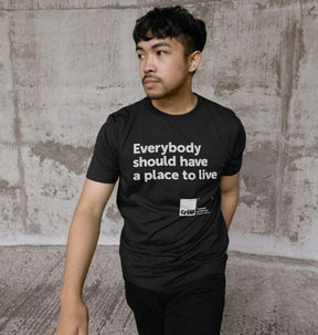 Everybody Should Have A Place To Live Black T-shirt