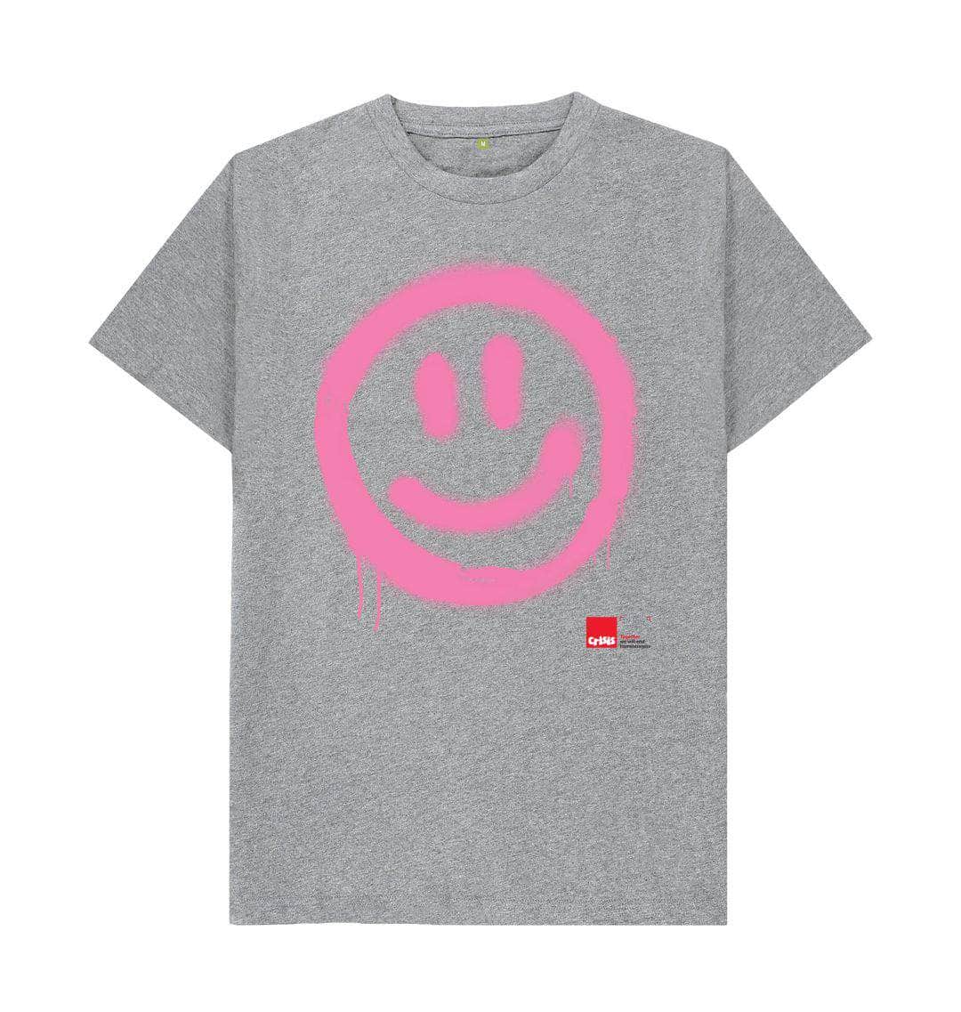 Athletic Grey Smiley Face T-shirt