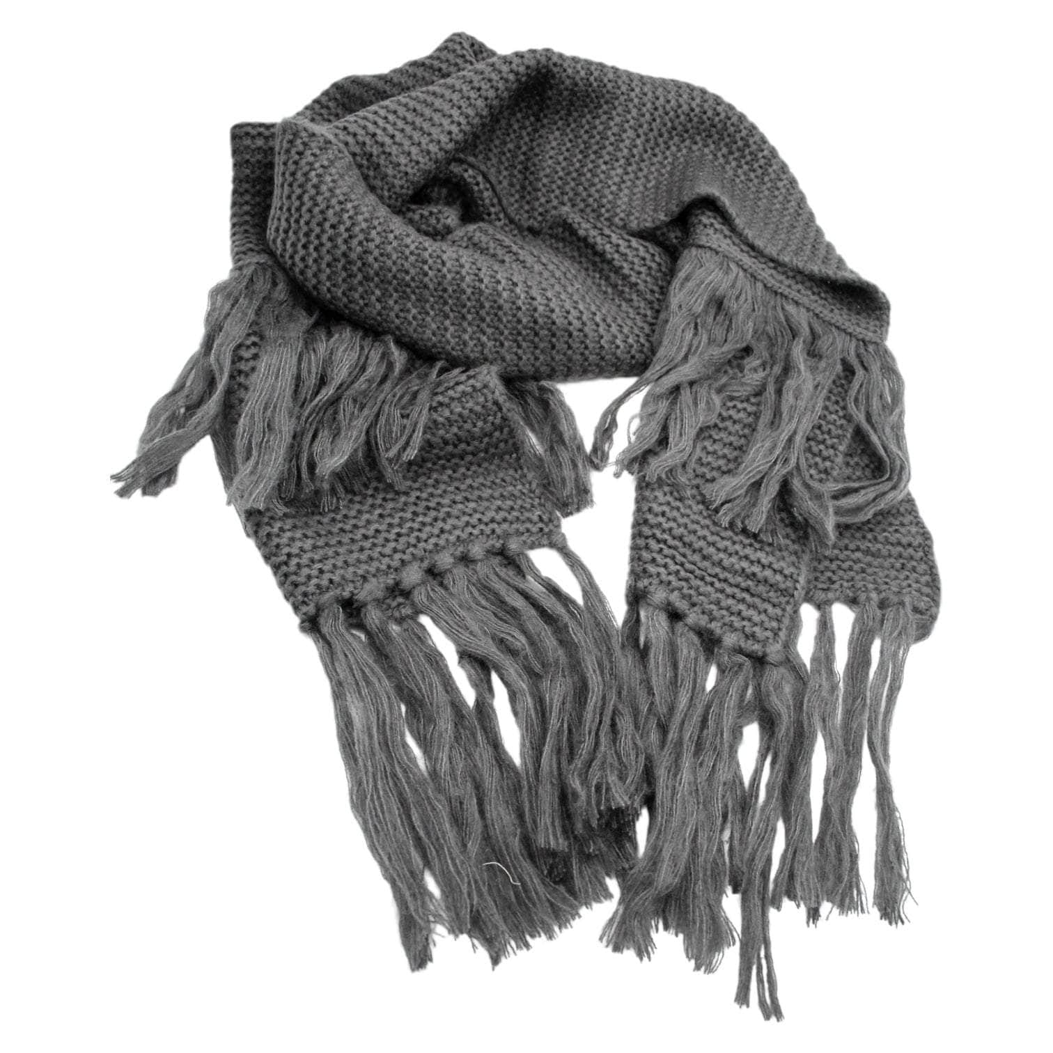 Hush Charcoal Chunky Long Scarf