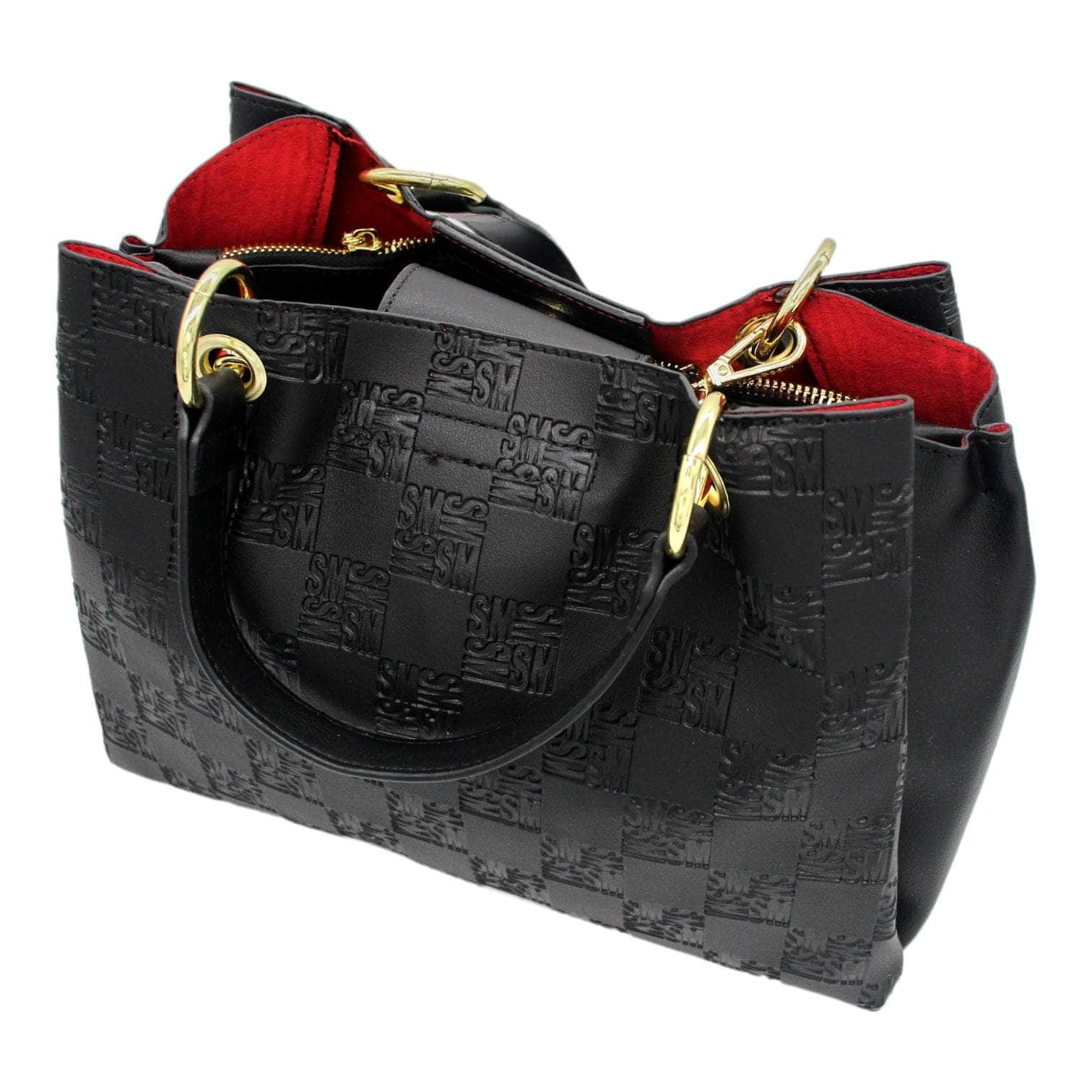 Steve Madden Black Embossed Handbag