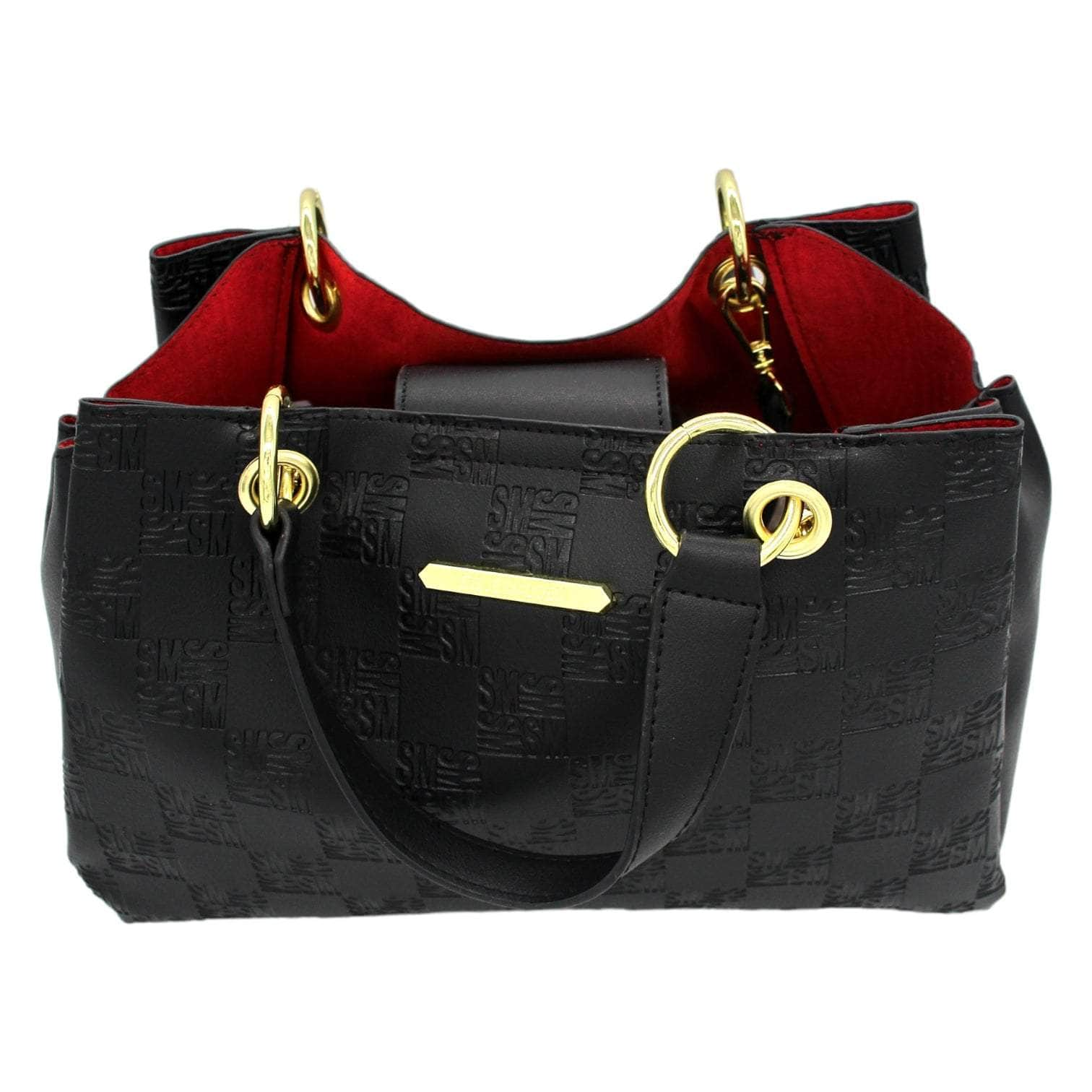 Steve Madden Black Embossed Handbag