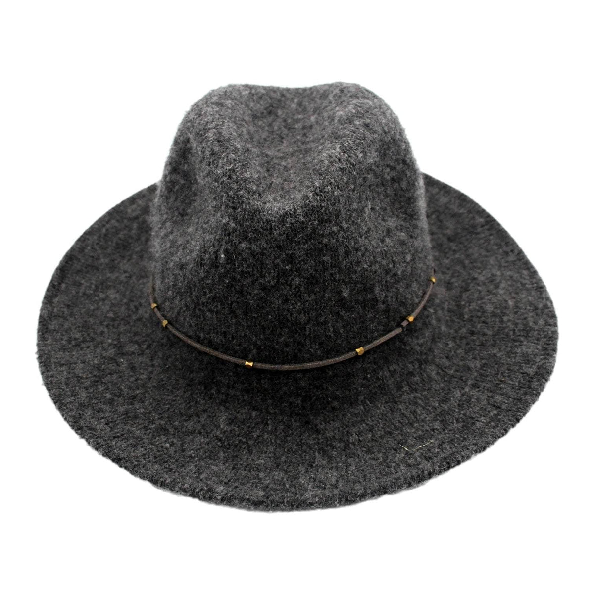 Oysho Grey Fedora Wool Hat