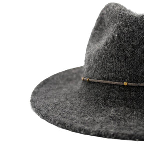 Oysho Grey Fedora Wool Hat