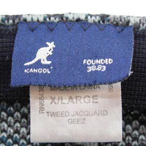 Kangol Blue Tweed Jacquard Knitted Flatcap