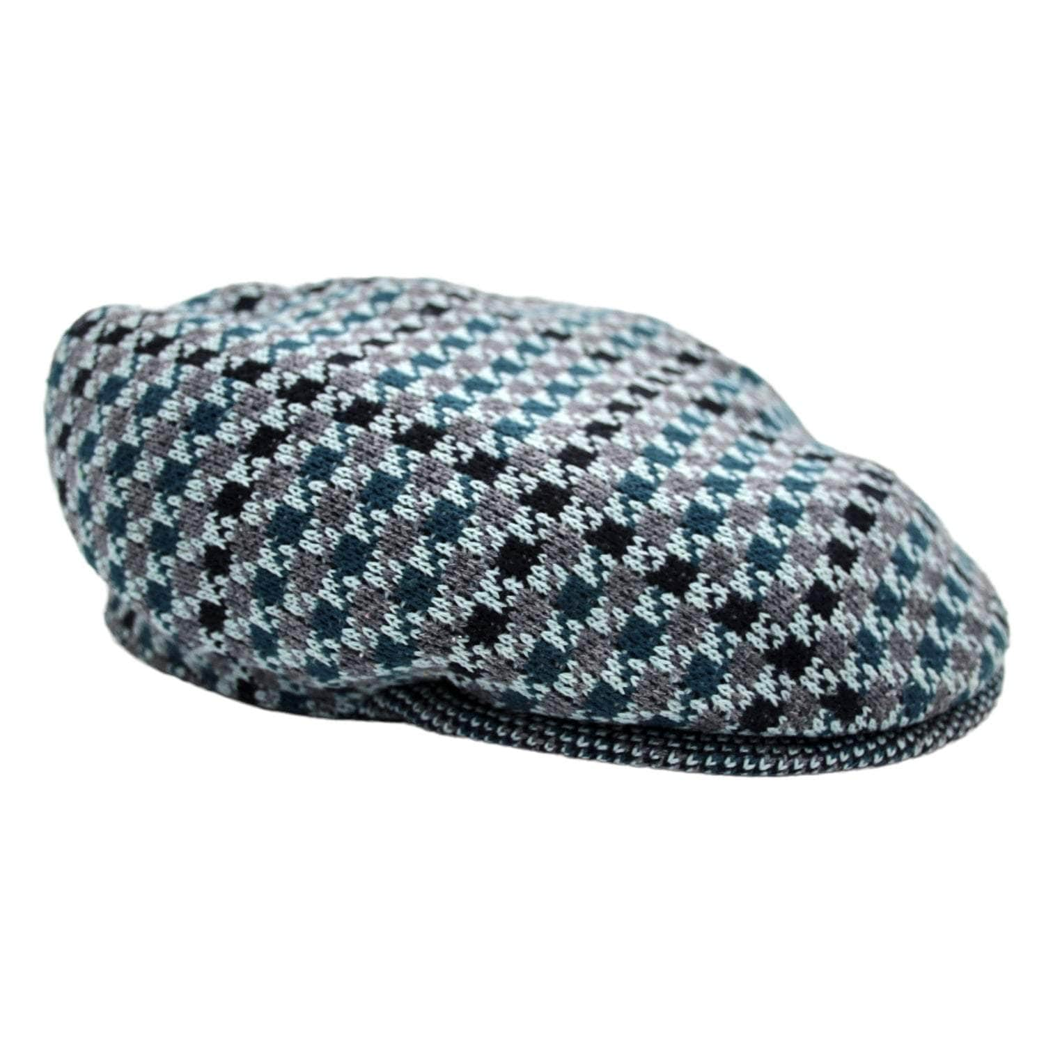 Kangol Blue Tweed Jacquard Knitted Flatcap