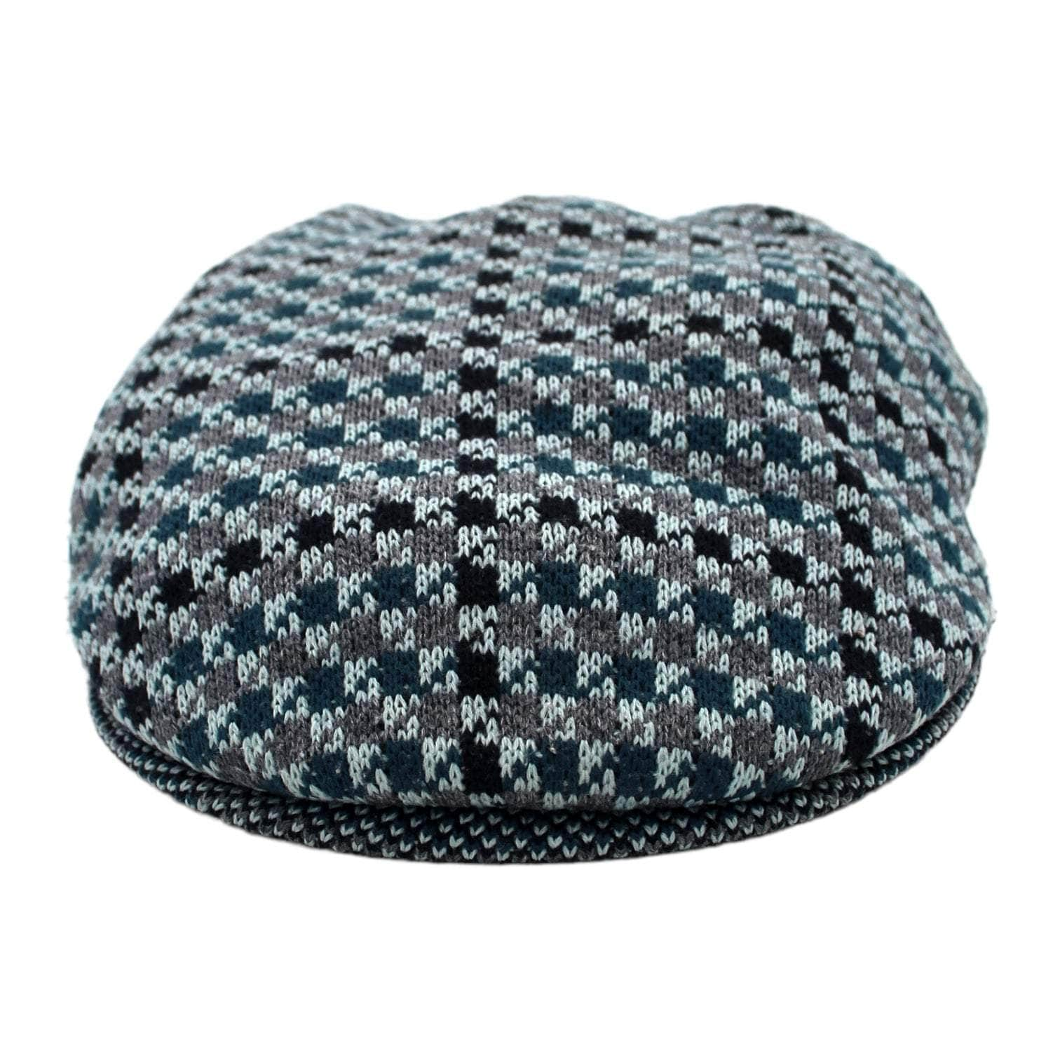 Kangol Blue Tweed Jacquard Knitted Flatcap